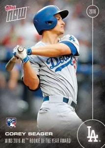 Tarjeta de novato 2016 Topps Now #OS-16A Corey Seager - Gana NL ROY - ¡Solo 1.040 hechas! - Imagen 1 de 2