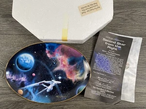 Vintage Star Trek Second Star From The Right Space Final Frontier Hamilton Plate - Picture 1 of 4