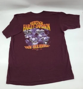 Camiseta vintage 1997 Harley Davidson XL Know Your Heritage Lisle Illinois para hombre - Imagen 1 de 8