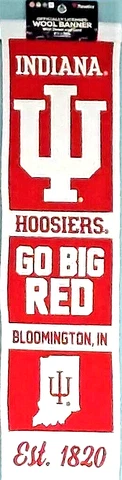 Indiana Hoosiers 8 x 32 inch Evolution Wool Banner New Fanatics Cover