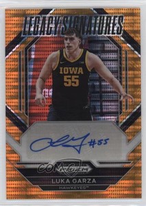 2023-24 Prizm Draft Picks Legacy Signatures Orange Pulsar /49 Luka Garza Auto