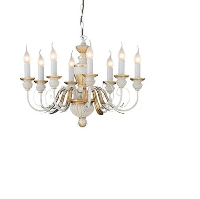 IDEAL LUX FIRENZE SP8, lampadario classico da camera da letto o soggiorno 8 luci - Immagine 1 di 2