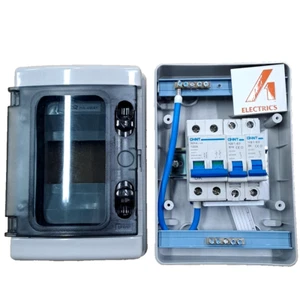 2 Way Garage Consumer Unit with 6A and 16A MCBs IP65 Suitable for Outdoors - Picture 1 of 10