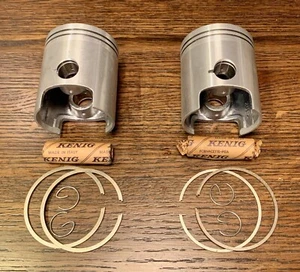 BENELLI 250cc 2C PHANTOM PISTONS - 2 COMPLETE SETS RINGS PINS CLIPS *NOS!* - Picture 1 of 3