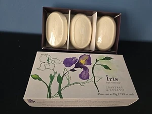 Crabtree & Evelyn IRIS Triple Milled Soap Box Set of 3 Bars Sealed Discontinued - Picture 1 of 8