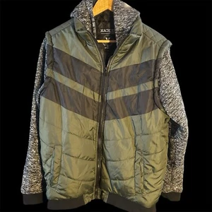 Chaqueta acolchada Machine Clothing Company para hombre talla L verde negra motociclistas militares - Imagen 1 de 12