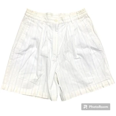 Vintage 80s Woolrich White Pastel Striped High Waisted Shorts Women's 10 - Image 1 of 4