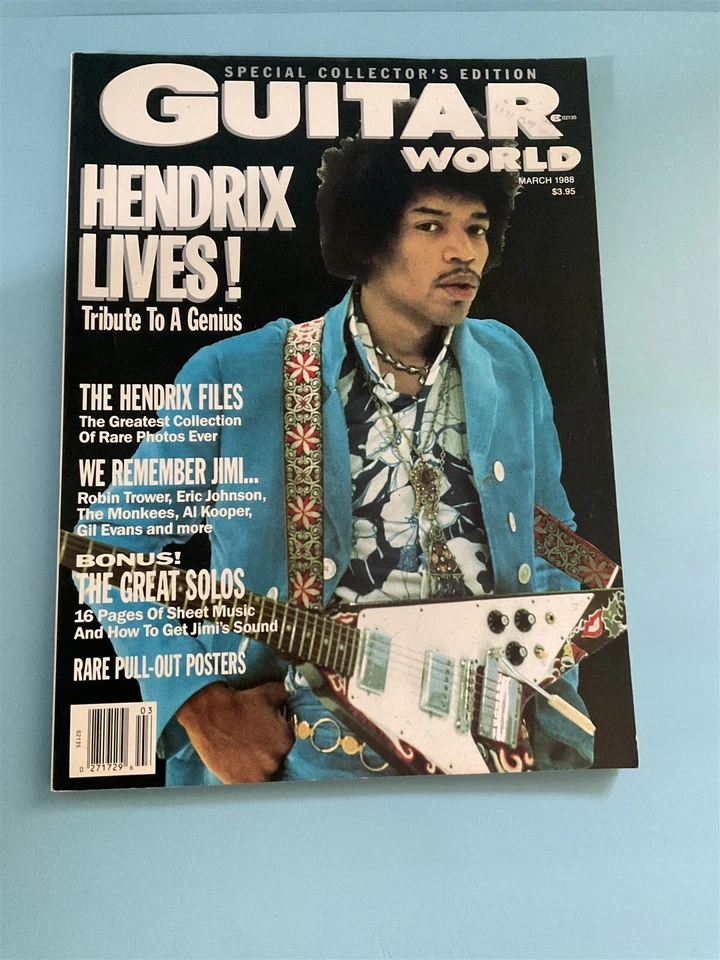 GUITAR WORLD MAGAZINE - MARCH 1988 - SPECIAL JIMI HENDRIX ISSUE Foto 1 de 1
