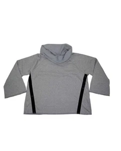 New Ideology Womens Raw Edge Hem Wide Sleeve Pullover Sweatshirt,Grey, Medium - Picture 1 of 1