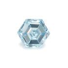 Pierres précieuses lâches en vrac en laboratoire de couleur bleue certifiée GMID HPHT cultivé diamant taille hexagonale