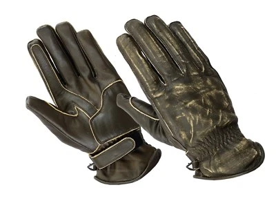 Cafe Racer Motorrad Lederhandschuhe Chopper Retro Handschuhe Biker Neu - Bild 1 von 2