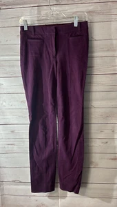 J. Crew Womens Junior Size 00R Purple Legging Pants Stretch Casual w/ Pockets - Picture 1 of 6
