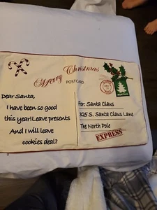 Christmas Merry Christmas Postcard to Santa Decorative Pillow Cover - Picture 1 of 7
