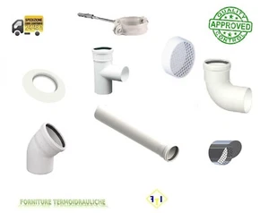 TUBO E RACCORDI RIGIDO PER CALDAIA CONDENSAZIONE BIANCO PPS ø60/80/100/125/160 - Foto 1 di 62
