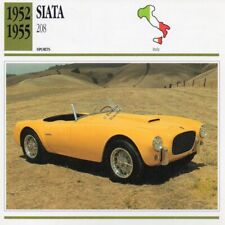 1952-1955 SIATA 208 Sports Classic Car Photo/Info Maxi Card