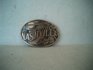 MUSIC CITY USA NASHVILLE BUCKLE - NEW FIRST EDITION SOLID BRASS - Picture 1 of 6
