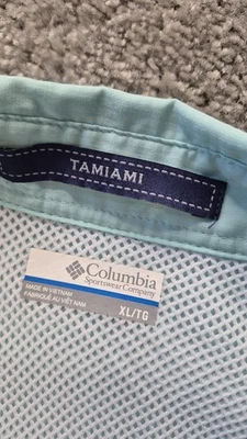 Camisa Columbia PFG Tamiami Omni Sombra Para Hombres XL Verde Mar Equipo de Pesca PFG Foto 1 de 4