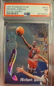 1997 Stadium Club Royal Court #RC6 Michael Jordan Chicago Bulls HOF PSA 7 - Bild 1 von 3