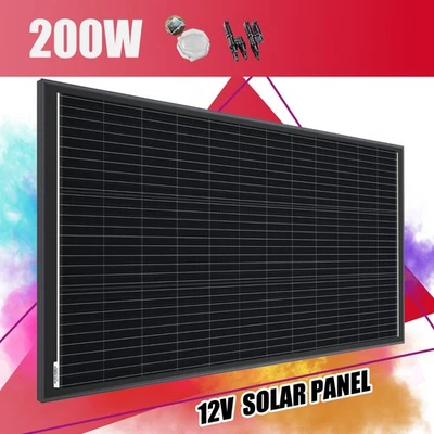 200 Watt Monokristallin Solarmodul 12V 200W Solarpanel Für Wohnmobil Balkon RV - Bild 1 von 4