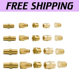 Heavy-Duty 64pcs Brass Pipe Fittings Assortment: Ideal for Plumbing Projects - Picture 1 of 9