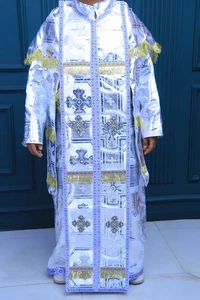 Vestiduras de sacerdote ortodoxo copto etíope 3 juegos diferentes colores - Imagen 1 de 4