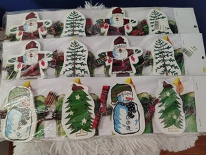 Holiday Decorative Candle Wrap For 4" Pillar Wooden Snowman Christmas Tree Wire - Picture 1 of 6