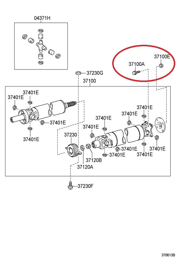 2004-2014 Sequoia Tundra REAR DRIVE SHAFT BOLTS + NUTS 4pcs OEM 90105-A0187 - Image 1 of 1