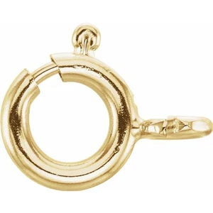 Anillo de resorte de oro amarillo de 10 k de 6 mm de peso pesado cierre anillo de salto abierto HECHO EN EE. UU. - Imagen 1 de 4
