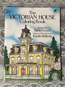 The Victorian House Coloring Book 1980 Adult Coloring Book Daniel Lewis - Picture 1 of 12