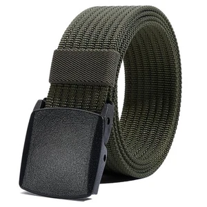 Men's Nylon Work Belts - Breathable Webbing Canvas Belt with Plastic Buckle, ... - Picture 1 of 6