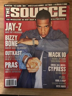 THE SOURCE MAGAZINE November 1998 #110 Jay-Z Bone Outkast Fugees Pras Mack 10 - Image 1 of 4