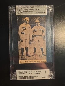 1957 Dell #1-A Christy Mathewson and John McGraw Stamp NM 7 - Picture 1 of 2