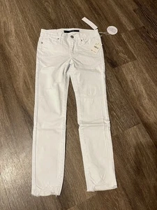 Girls Joe’s Jeans The Markie Mid Rise Skinny Ankle White Distressed Size 10 - Picture 1 of 8