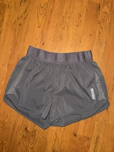 Pantalones Cortos Gymshark Para Mujer Pequeños Gris Carbón Tiro Alto Correr Malla Lados Gimnasio Damas - Imagen 1 de 4