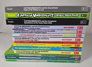 Book Lot of 14 Dav Pilkey Captain Underpants 3 Hard Cover 11 Soft Cover - Bild 1 von 4