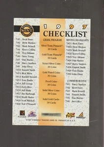 1997 Pinnacle Mint Collection unmarked football checklist - Picture 1 of 1