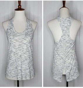 Lululemon Split Back Racerback Tank Ivory Gray Size 4 Sleeveless Yoga Tie Back - Picture 1 of 7