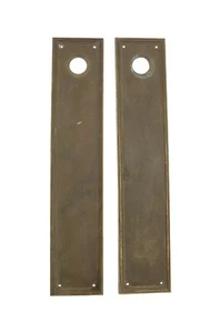 Paar Bronze 17,5 Zoll Yale Eingangstür Druckplatten - Bild 1 von 5