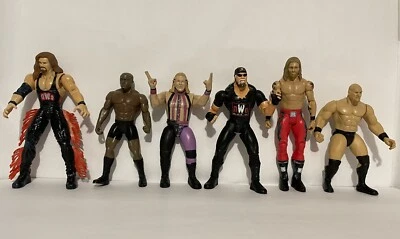 Lote de 6 figuras de acción de lucha libre Jakks Pacific 1996-2011 WWE NWO WCW Foto 1 de 4