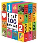 Première boîte à livres 100 planches (3 livres) : 100 premiers mots, chiffres couleurs formes, 