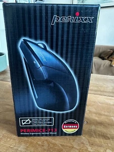 Perixx Perimice 713 Ergonomische Maus Funk Optisch Schwarz 6 Tasten 1600 dpi NEU - Bild 1 von 2