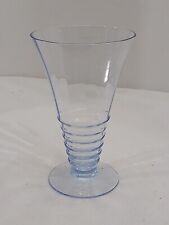 ONE REPLACEMENT Cambridge Glass Blue 8oz Faceted Ribbed Cone Shape Tumblers 6" H