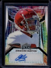 2023 Leaf Metal Draft Football Jermaine Burton AUTO #1/1 signed