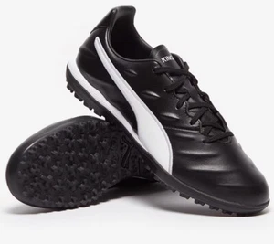 PUMA Men's King Pro 21 Turf Trainer Soccer Shoe, Black White, Size 6.5 - Picture 1 of 9