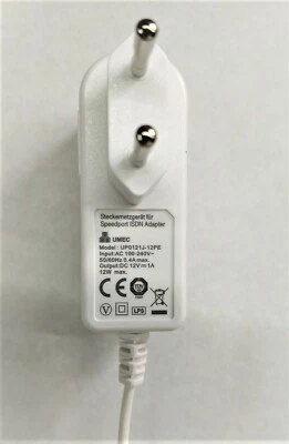 UMEC 12V 1A Netzteil für Telekom Speedport ISDN Adapter / Speedport Home Bridge  - Bild 1 von 2