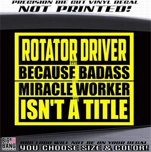 Heavy Wrecker Rotator Driver Vinyl Decal Sticker Badass Maverick Tow Truck - Picture 1 of 4