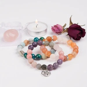FERTILITY & PREGNANCY Gemstone Bracelet Set of 3. ACTIVATION AVAILABLE. S - XL - Picture 1 of 18