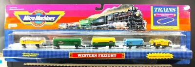 Micro Machine Trains Galoob Western Freight UNION PACIFIC, SET 6470, VINTAGE NEW Foto 1 de 4