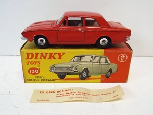 DINKY 130 FORD CONSUL CORSAIR IN RED EXCELLENT ORIGINAL BOXED (L207) - Picture 1 of 7
