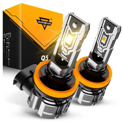 AUXBEAM LED Fog Light Bulb H8 H16 H11 Amber 3000K Fog Light Bulb High Power Lamp - Image 1 of 4